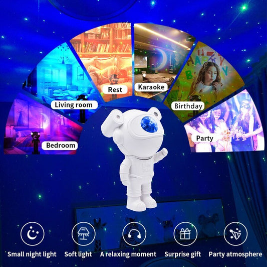 Astronaut Galaxy Projector Lamp Starry Star Bluetooth Music Night Light With Remote (Big)